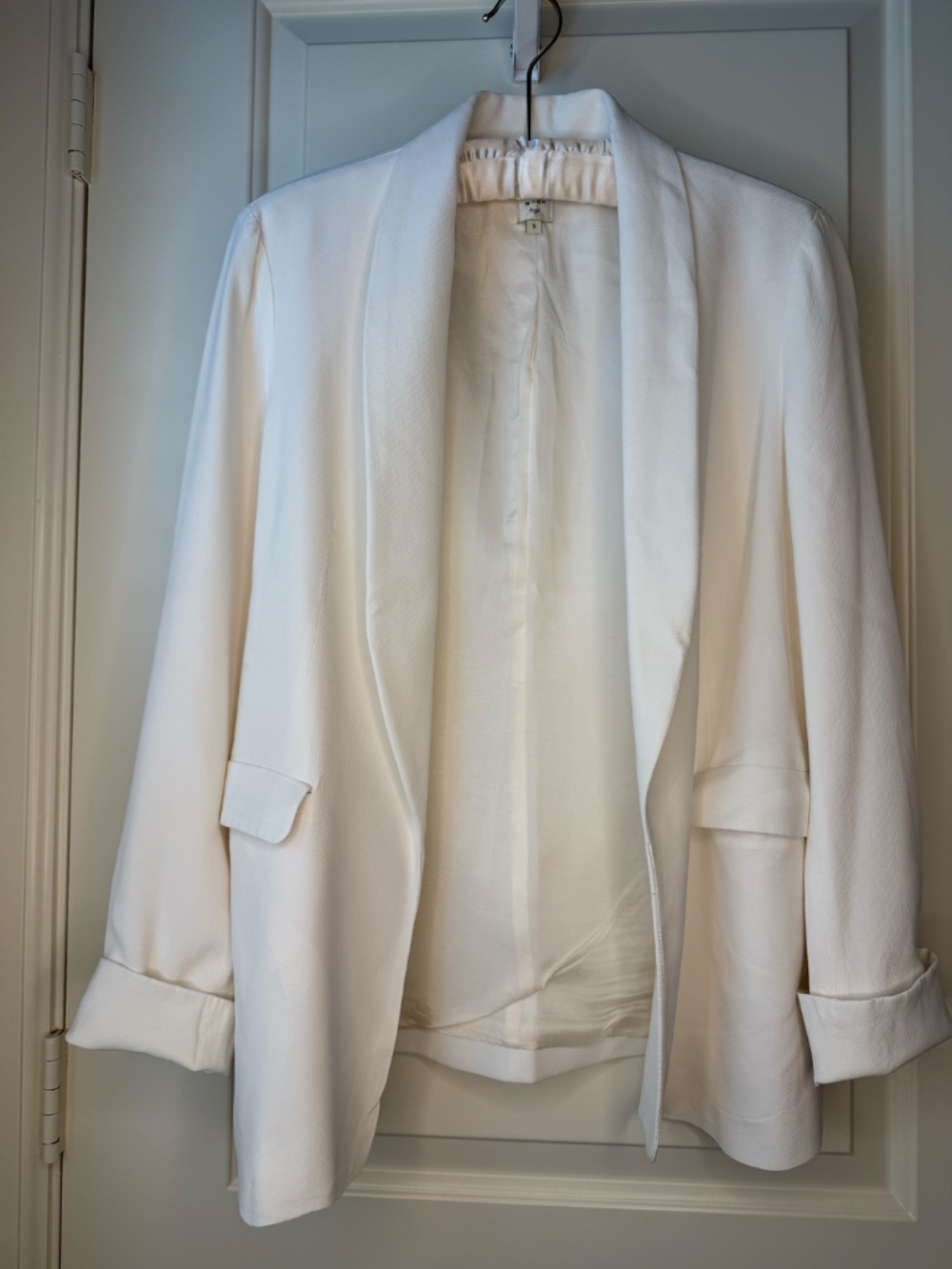 Anthropologie "Seen Worn Kept" White Blazer – Size Small – Viscose Blend